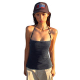 2025 Summer New Hanging Neck Dew Body Sexy Hot Girls Pure Desire To Hang On Women's Clothing 68HZ