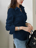 Dili Simple Holiday Button Long-Sleeved Top Shirt Women's 2025 Autumn And Winter