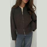 2025 Exploding Long-Sleeved Zipper Sweater Cardigan Languiled Knitted Coat
