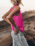 2025 New Summer Women's Fashion Sleek Design U Collar Vest Exquisite Niche Sleeveless Top