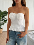 Dili Y2K Hottie Breast-Weared Waistcoat Girl Top Dress Women's Clothing 2026 Spring And Summer