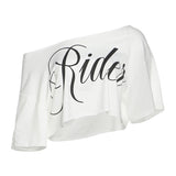 2025 New Women's Clothing Pure Color Loose Umbilical Fashion Collar Print Short-Sleeved Top Lady 68HZ