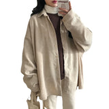 New Wicked Shirt Woman Y2k Long-Sleeved Folded Shirt Korean Long-Sleeved Bat Sleeves 68HZ