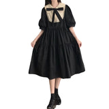 French Court Maternity Dress Sweet Cute Lolita Bubble Sleeve Academy Doll Collar Dress 68HZ