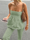 Dili Casual Vacation T-Mblade Blouse Straight Trousers Set Women's 2025 Autumn And Winter