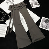 Spice Girls Fake Two-Piece Bow Tie With Sexy Low-Rise Horn Trousers Women's Cake Fake Two Slim Slimming Skirts 68HZ