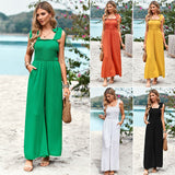Real Shooting Women's Clothing 2025 Spring And Summer Temperament Casual Solid Color High-Waisted Chest Sling With Wide Leg Pants