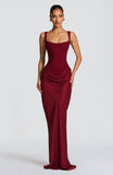 2026 Spring New Solid Color Sexy Fashion Sleeveless Folding Square Collared Hip Dress