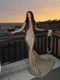 New Sexy Pure Hollow Fishtail Long Dress 025 Spring And Summer Dress