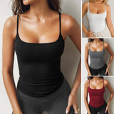 Dili 2025 Spring/Summer Y2K Top Women's Solid Color Sexy Body Outdoor Knitted Sling Vest
