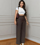 New Commuting High-Waisted Straight Trousers Straight Trousers Casual Suit Long Trousers Female