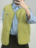 Sleeveless Velvet Short Vest Top 2025 Women's Loose Vest Coat Temperament Commute