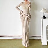 INS 2025 New Women's Solid Color Body Street Fashion Low-Waist Leopard Half-Body Skirt 68HZ