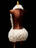 New INS Solid Color Temperament Sex Sexy Hanging Neck Lighten Backpack Ass Skirt Dress Dress Woman
