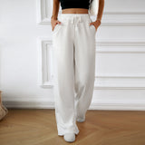 Dili Women's Clothing 2025 Autumn And Winter Loose Leisure Solid Broad-Legged Pants