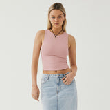 New Y2K Sexy Umbilical Women's Sleeveless Round-Necked Hand-Over Bm Top
