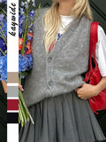 Dili Casual Simple Button Vest Vest Wool Women's Clothing 2025 Autumn And Winter