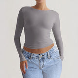Dili 2025 Autumn And Winter Y2K Women's Temperament Collar Knitted Long-Sleeved Top