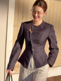 Spring 2026 New Design Round-Neck Shirt Imitation Denim Blouse Burst Recommended
