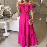 2025 New Fashion Solid Color Lotion With Leaves With Bra Foam Sleeve Dress