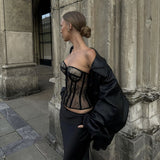 In The Autumn Of 2025, The New Women's Clothing Solid Color Body-In-One Street Fashion With A Word-Width Back Vest 68HZ