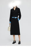 Internal Temperament Suit Colliding Long Sleeve Top Half Dress Two-Piece Outerwear Suit
