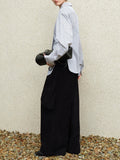 Simple Striped Shirt Women Can Wear A New Design Tie Side Open Top Southeast Asia