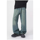 Vintage Purple Jeans Men's Niche High-End Straight-Legged Casual Drag Long Pants New 68HZ