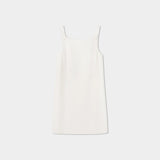 Summer New Refreshing Boat Collar Bow Drifting With Sleeveless Small Recommended Twill Dress