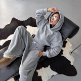 Women's Casual Casual Solid-Color Hoodie Collection Long-Sleeved Short Top Pocket Sweater 68HZ
