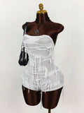 New Solid-Color INS Body-Repair Sexy Chest-Slaming Elastic Dew-Soliding Su-Otico Personality Jumpsuit