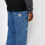 Trendy Classic Jeans Men And Women The Same Vibe High Street Water Wash Straight To The Ground Long Pants 68HZ