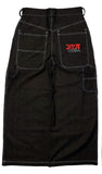 Trendy JNCO Hip-Hop Embroidered Big Pocket Jeans Men And Women Y2k High Street Drag-And-Broad Leg Pants 68HZ