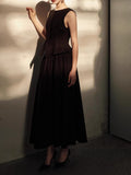 Summer New Set Three-Dimensional Cut Waist Small Vest Umbrella Swing Skirt Loose Feeling