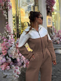 Hot Sale Of New Women's Sports Casual Bump Color Trouser Jumpsuit Jumpsuit Jumpsuit Woman 68HZ