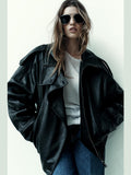 Spring And Autumn 2025 New Vintage High-End Locomotive Wind Leather Jacket Jacket