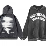 Oversize Letter Hoodie Jacket Jacket Autumn And Winter Plus Velvet Couple Dress Loose Top Tide 68HZ