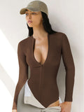 2025 Women's Jumpsuit Tight Knit Shirt Women's Jump-Up Three-Point Trousers