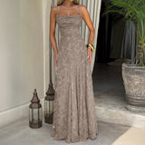 Dili Elegant Temperament Sling A Long Dress Dress Dress Women's 2025 Autumn And Winter
