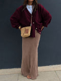 Dili Casual Simple Long-Sleeved High-End Coat Sweater Women's 2025 Autumn And Winter