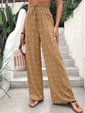2025 New Casual Micro-Ball Loose To Take High Waists Of Leisure Pants Wide Leg Trousers Trousers Trousers Women