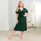 Autumn And Winter Lady Long Sleeves Lace Splicing Fake Door Fumice Home Clothes Pyjamas Woman