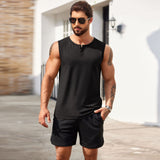 Men's Vest Muscle Fitness Summer New T-Shirt Sleeveless Men's Top