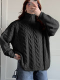 Dili Leisure Vacation Wool Woven Solid Color Long-Sleeved Sweater Women's Clothing 2025 Autumn And Winter