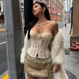 Spring 2025 New Women's Clothing Solid Color Repair Street Fashion Word-Width Braid Vest 68HZ