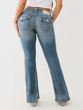 True Religion Skinny Jeans Women Y2k High Street Babes Low-Rise Pink Line Small-Footed Pants 68HZ