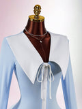 New INS Bump Collar Bow Design Sweet Waist Jump Trousers Jumpsuit Woman