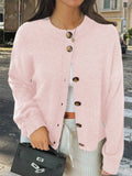 Dili Casual Simple Button Long-Sleeved Coat Sweater Women's 2025 Autumn And Winter