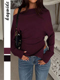 Dili Leisure Vacation Solid Color Long-Sleeved Wool Knitting Sweater Women's Clothing 2025 Autumn And Winter