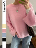 Dili Fashion Temperament Solid Color Long-Sleeved Wool Sweater Women's Clothing 2025 Autumn And Winter